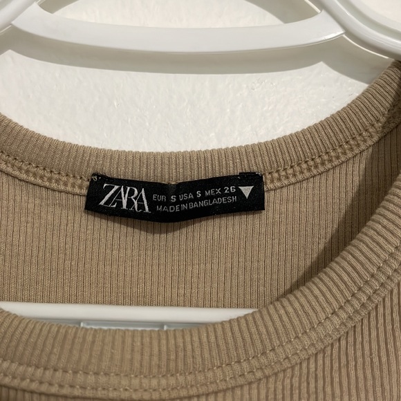 Tan Zara Cropped tank top - Picture 2 of 4